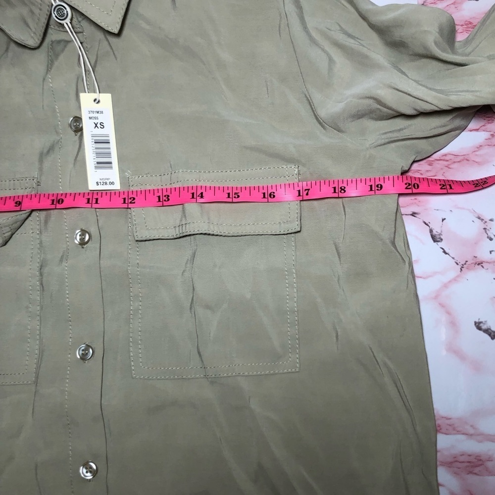 Max Studio Women's Tab Sleeve Button Front Blouse size XS - Picture 7 of 8